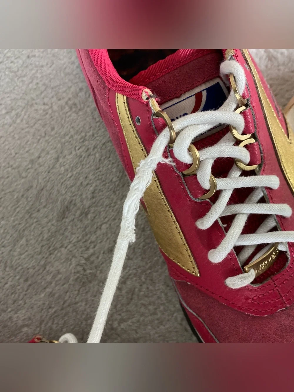 Brooks Vintage 1201711B698 Womens Sneakers Size 9 Red Gold Running Shoes NEW - Picture 10 of 12